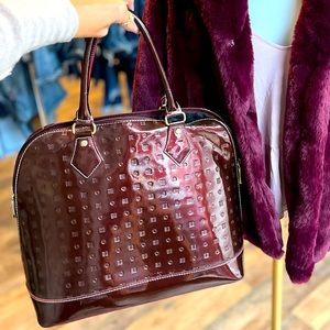 Arcadia burgundy/maroon handbag
